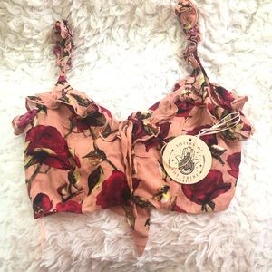🔹5 for $25🔹 Sisters Of The Tribe Petite tie back crop top